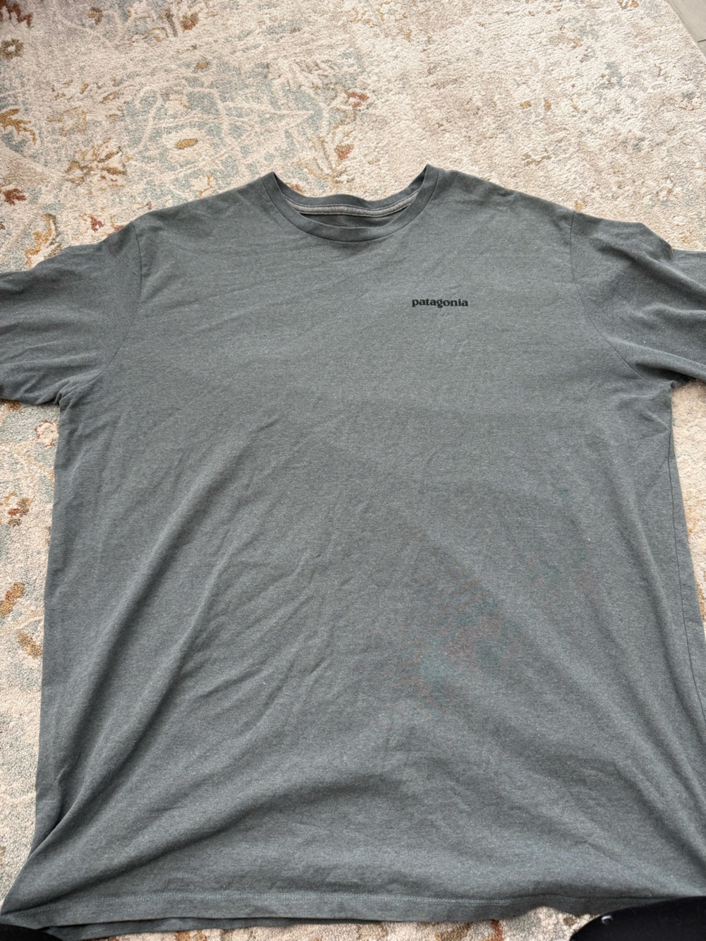 Patagonia Men's Charcoal Short-Sleeve Logo Tee